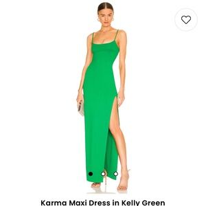 Karma maxi dress in Kelly green by lovers and friends. NWT.